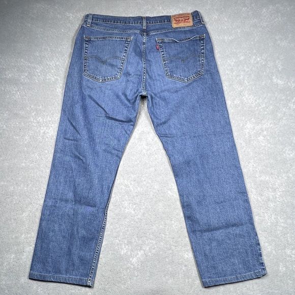 Levis 505 Jeans Mens Size 36 Blue Denim Jeans Regular Fit Straight - Picture 7 of 10